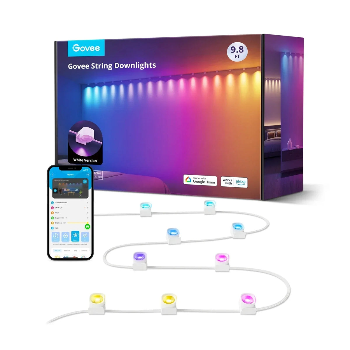 Govee LED Light String Downlights RGBIC 3m