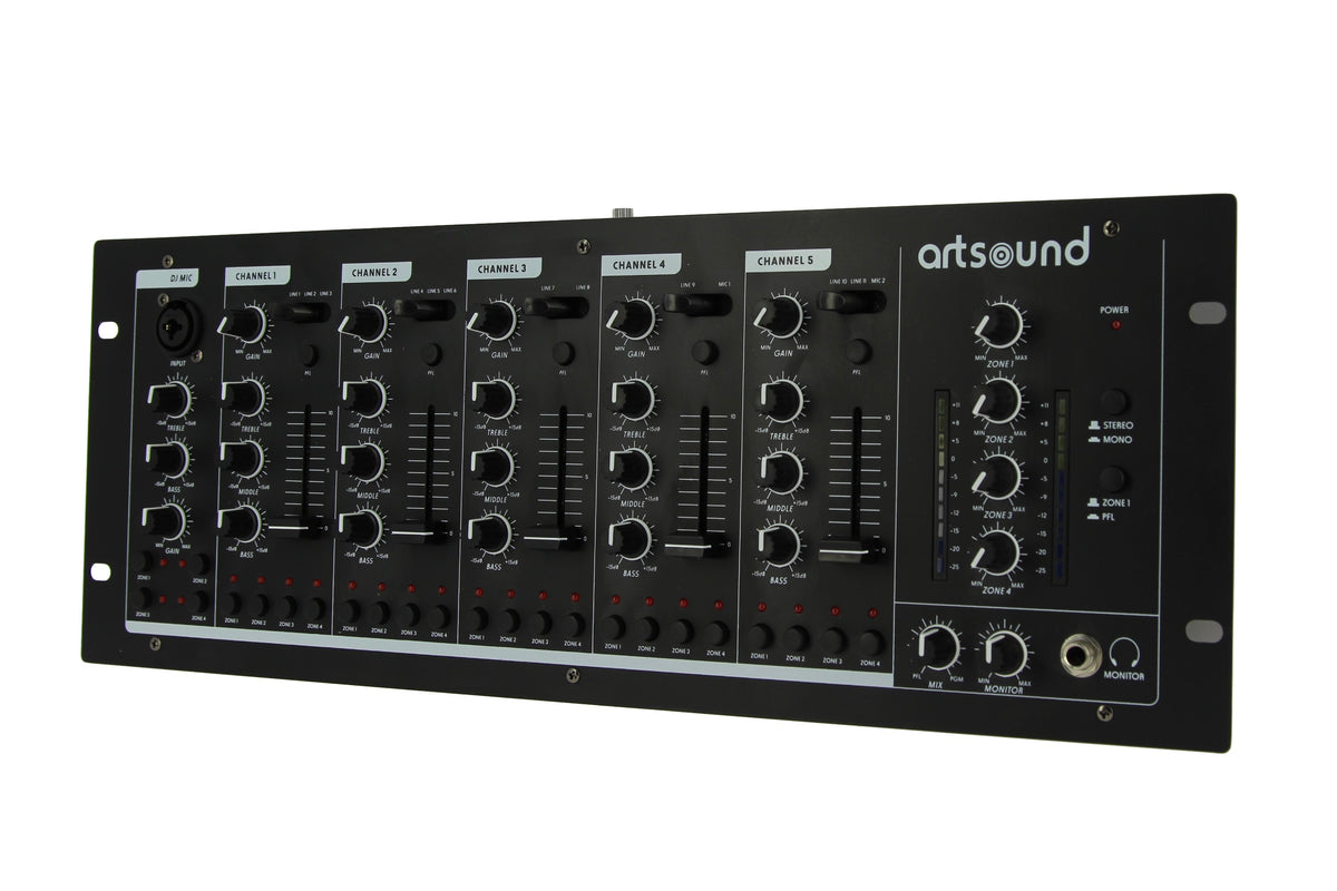 Artsound MIKS6.4 Audio Mixer 6 Channels 4 zones