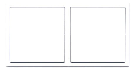 HDL Panel Frame Tile Series 2 Gangs  Ivory White MP2H-EC/TILE.48