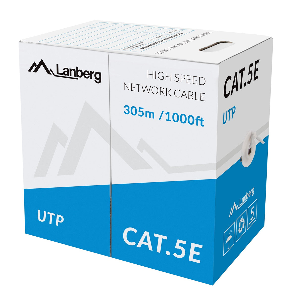 Lanberg LCU5-10CC CAT5E UTP CCA Cable 305m Grey
