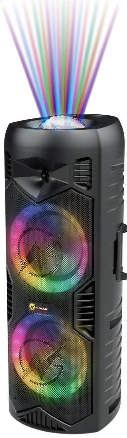 N-Gear LGP-5150 Portable Speaker with Disco Ball 1x Wireless Mic BT/USB & Powerbank Function