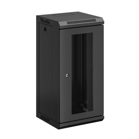 Lumivida Rack Wall 12U 10” with Glass Front Door & Removable Side Door (assebled) CAB-010-12U