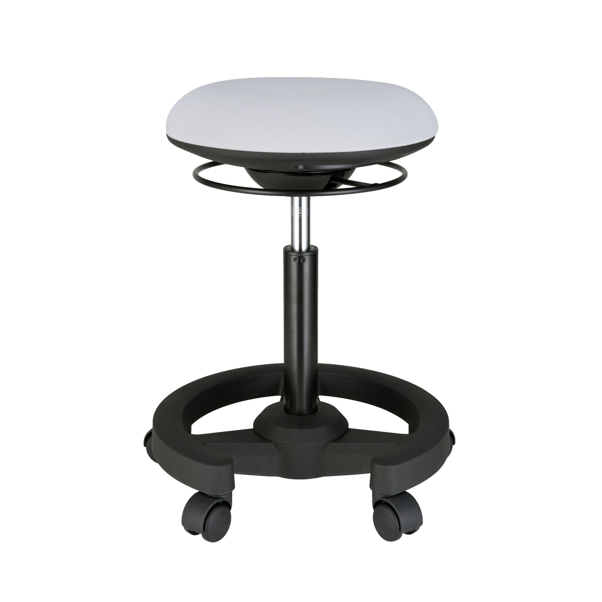 Lumivida Office Stool Ergonomic with Height Adjustable Fabric Upholstered Seat CH04-23 Black
