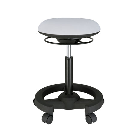 Lumivida Office Stool Ergonomic with Height Adjustable Fabric Upholstered Seat CH04-23 Black