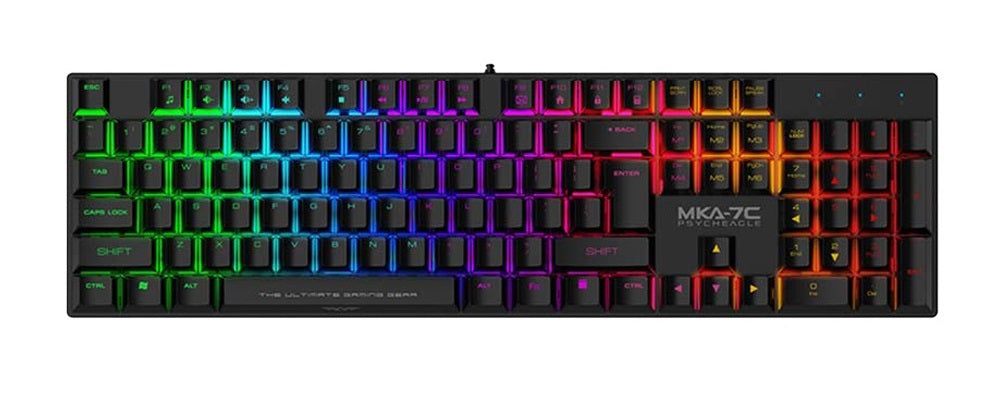 Armaggeddon MKA-7C Black Mechanical Gaming Keyboard 104 Clicky Blue Keys