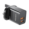 Unitek 20W Wall Charger USB-C PD & QC 3.0 UK P1124ABK Black