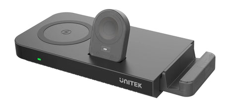 Unitek P1222B 5-in-1 MagMighty Combo 48W 3x Wireless Charging Areas 1x USB-A 1x USB-C