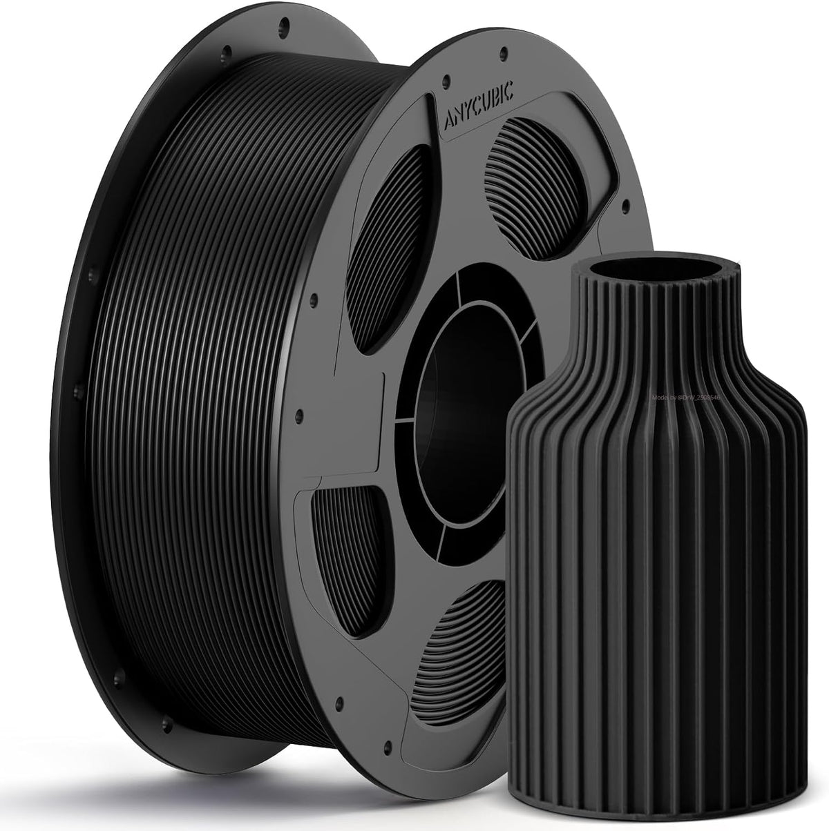 Anycubic PETG Filament Black 1Kg. Ideal Usage: Mechanical brackets, water bottles, drone parts, and functional outdoor fixtures. Offering high impact resistance, weather durability, and chemical resistance.