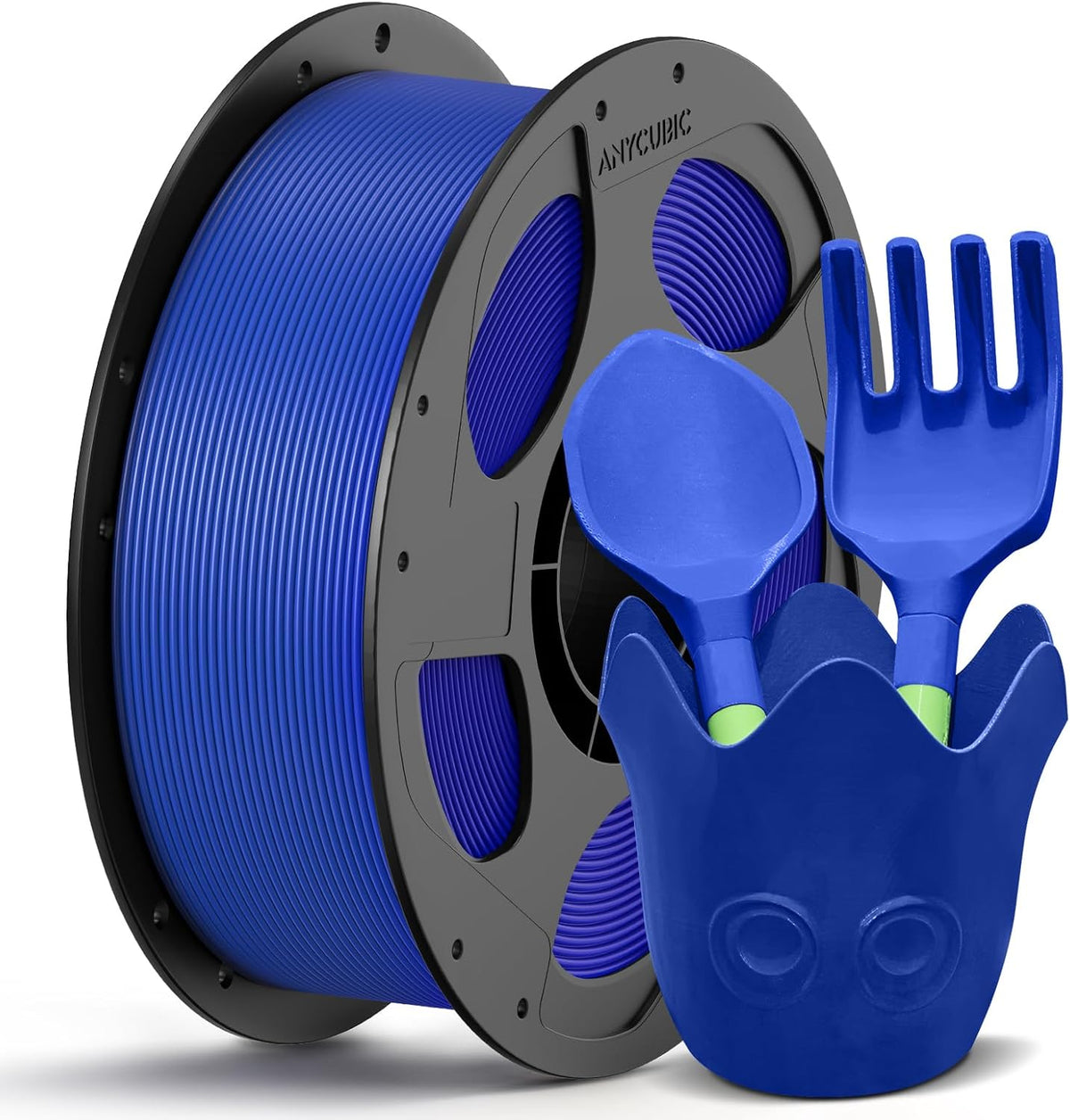 Anycubic PETG Filament Blue 1Kg. Ideal Usage: Mechanical brackets, water bottles, drone parts, and functional outdoor fixtures. Offering high impact resistance, weather durability, and chemical resistance.