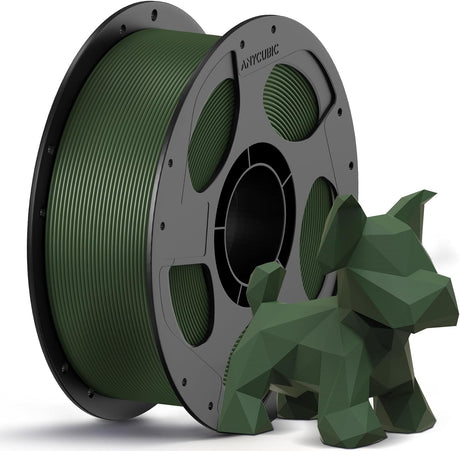 Anycubic PETG Filament Forest Green 1Kg. Ideal Usage: Mechanical brackets, water bottles, drone parts, and functional outdoor fixtures. Offering high impact resistance, weather durability, and chemical resistance.