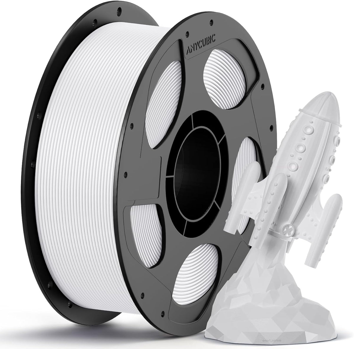 Anycubic PETG Filament White 1Kg. Ideal Usage: Mechanical brackets, water bottles, drone parts, and functional outdoor fixtures. Offering high impact resistance, weather durability, and chemical resistance.