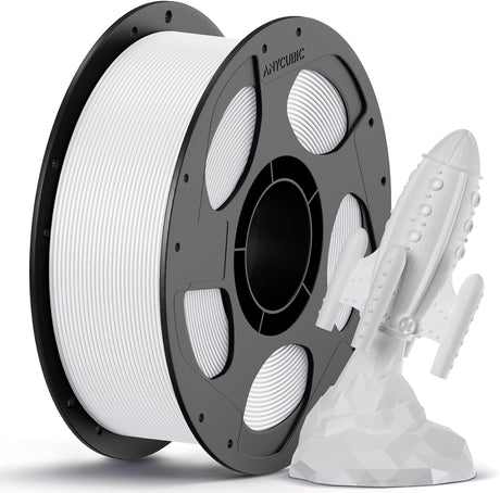 Anycubic PETG Filament White 1Kg. Ideal Usage: Mechanical brackets, water bottles, drone parts, and functional outdoor fixtures. Offering high impact resistance, weather durability, and chemical resistance.