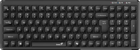 Genius Keyboard Wireless & BT Retro Typewriter Keycaps LuxeMate Q7100BT