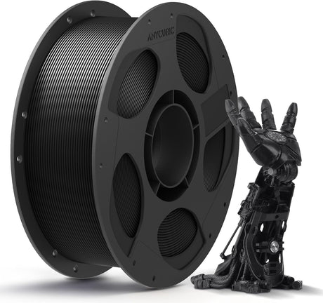 Anycubic PLA Basic Filament Black 1Kg. Ideal Usage: Concept models, decorative items, rapid prototypes, and low-stress household gadgets.
