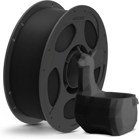 Anycubic PLA Matte Filament Black 1Kg. Ideal Usage: Architectural models, photography props (where glare must be avoided), artistic sculptures, busts, and low-stress display prototypes.