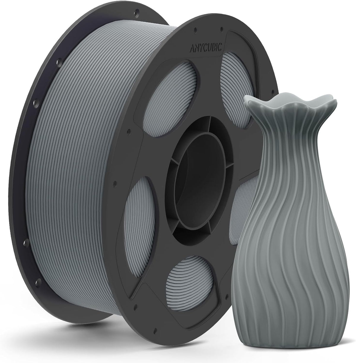 Anycubic PLA Matte Filament Grey 1Kg. Ideal Usage: Architectural models, photography props (where glare must be avoided), artistic sculptures, busts, and low-stress display prototypes.