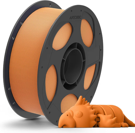 Anycubic PLA Matte Filament Orange 1Kg. Ideal Usage: Architectural models, photography props (where glare must be avoided), artistic sculptures, busts, and low-stress display prototypes.