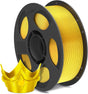 Anycubic PLA Silk Filament Shiny Gold 1Kg. Ideal Usage: Display models, figurines, cosplay armor/props, vases, jewelry, and decorative items where a premium, metallic, or glossy aesthetic is desired.