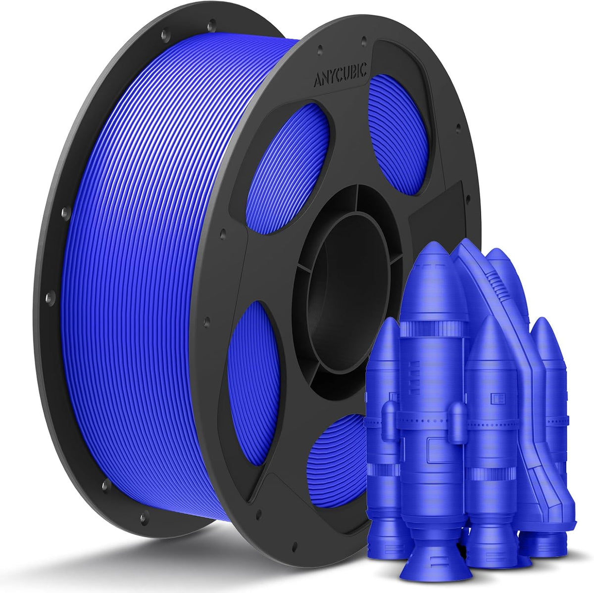 Anycubic PLA+ Filament Blue 1Kg. Ideal Usage: Functional prototypes, mechanical parts, durable household gadgets, and brackets or mounts that require more impact resistance than standard PLA can provide.