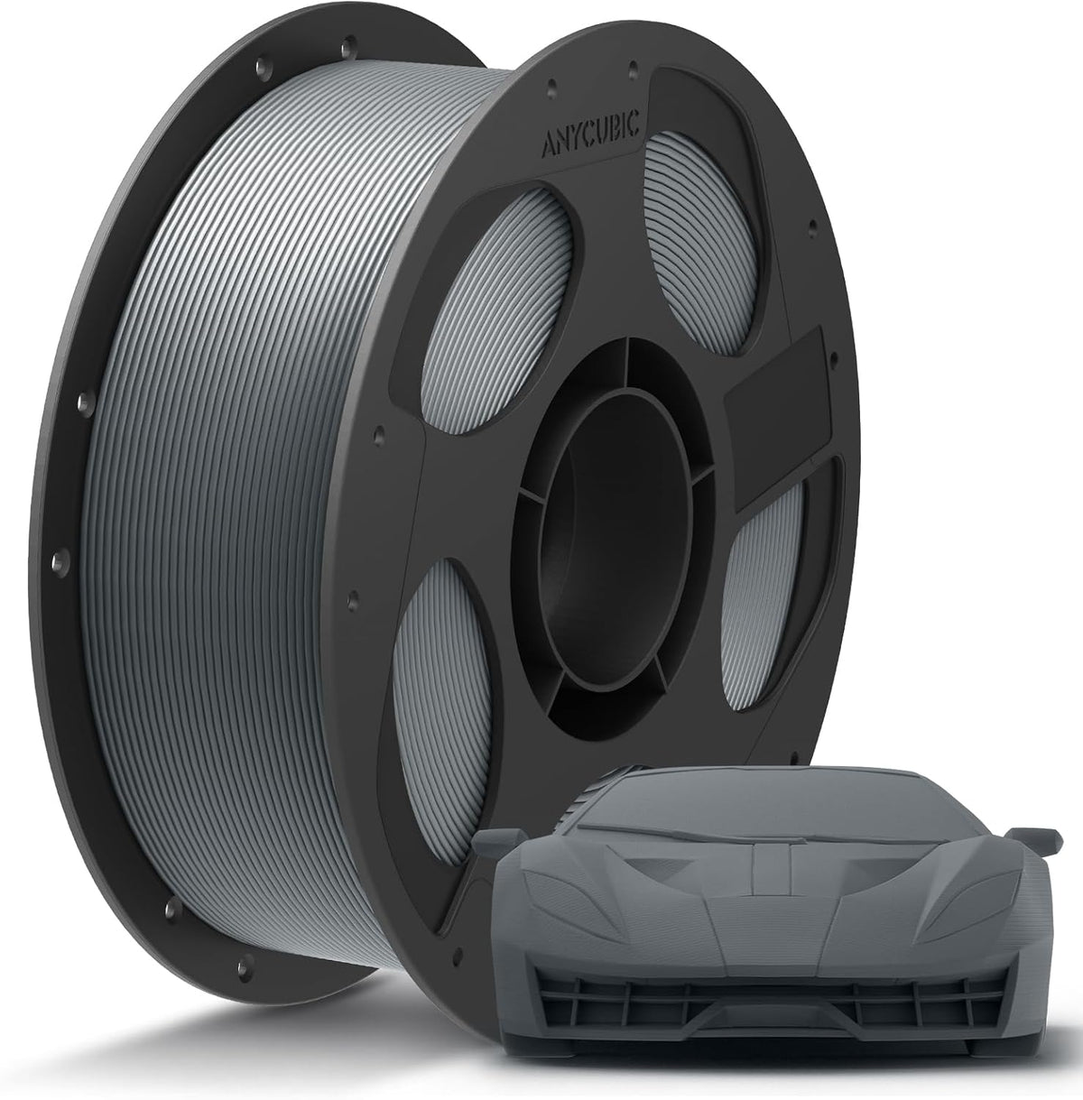 Anycubic PLA+ Filament Grey 1Kg. Ideal Usage: Functional prototypes, mechanical parts, durable household gadgets, and brackets or mounts that require more impact resistance than standard PLA can provide.