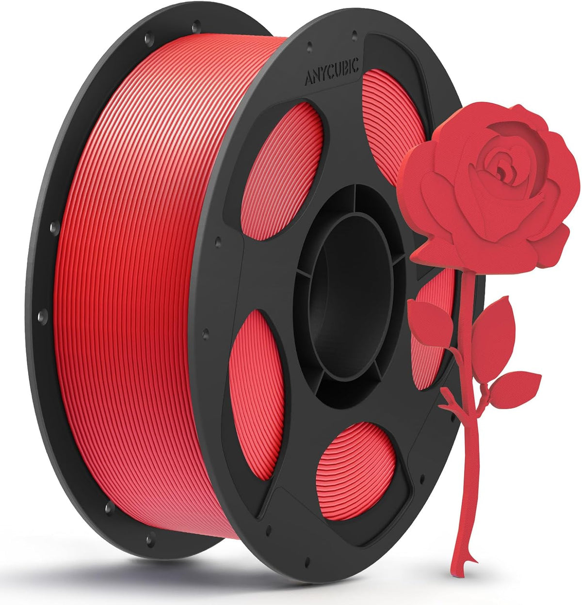Anycubic PLA+ Filament Red 1Kg. Ideal Usage: Functional prototypes, mechanical parts, durable household gadgets, and brackets or mounts that require more impact resistance than standard PLA can provide.