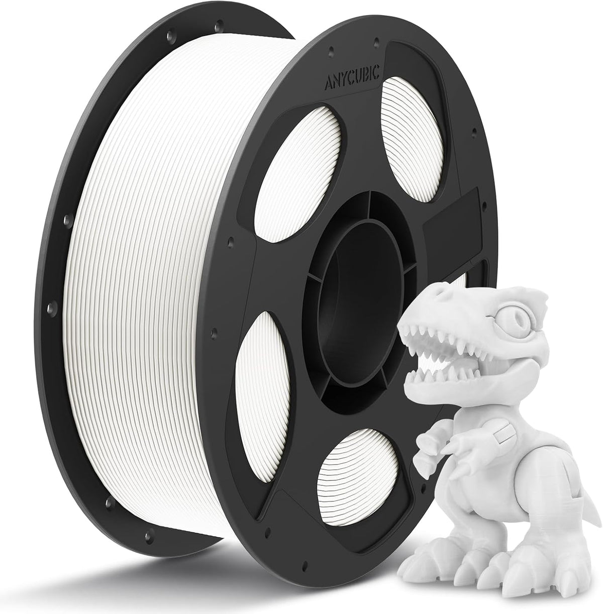 Anycubic PLA+ Filament White 1Kg. Ideal Usage: Functional prototypes, mechanical parts, durable household gadgets, and brackets or mounts that require more impact resistance than standard PLA can provide.