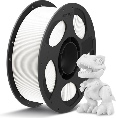 Anycubic PLA+ Filament White 1Kg. Ideal Usage: Functional prototypes, mechanical parts, durable household gadgets, and brackets or mounts that require more impact resistance than standard PLA can provide.