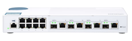 QNAP 12-Port 10GbE Managed Switch with 4x 10GbE SFP+/RJ45 Combo Ports & 8x 1GbE RJ45 Ports QSW-M408-4C