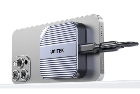 Unitek S1244A USB-C NVME/PCIe M2 2230 Magnetic SSD Enclosure 10Gbps PD100W (Attach Magnetically on the back of Phone, Tablet, Laptop)