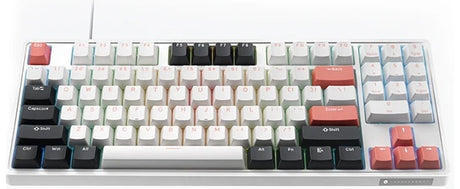 Thunderobot KG3089 White Mechanical Gaming Keyboard 89 Red Switch Keys