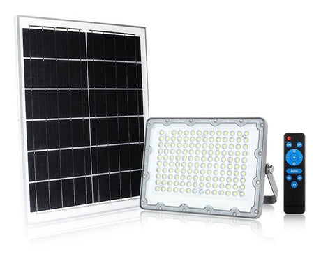 GBC ON LED PRO 300 Solar LED Floodlight with Panel & Remote 3700 lumens 300W