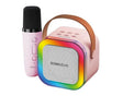 SonicGear IOX K200 Karaoke Portable Speaker BT & Wireless Mic Pink