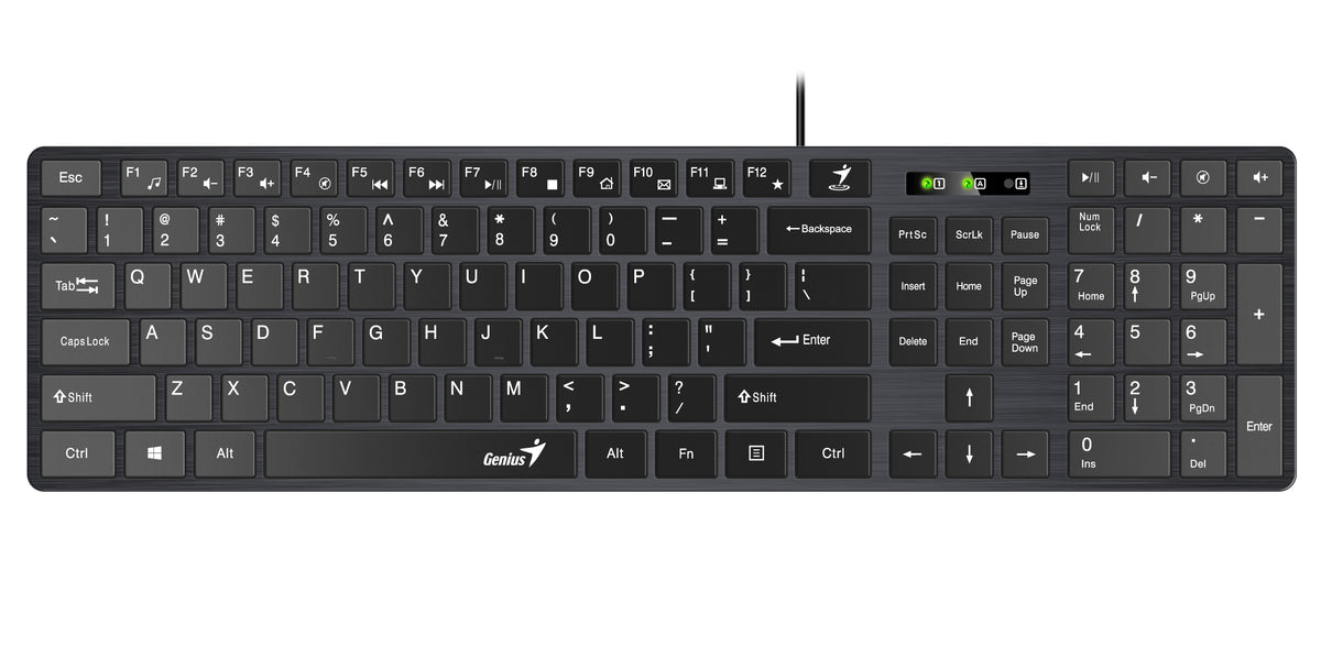 Genius SlimStar 126 Wired Silent Keyboard (English)