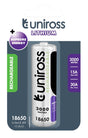 Uniross Rechargeable 18650BT Lithium Battery 3000mAh U1BT1830SP