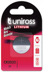 Uniross CR2032 Button Cell Lithium Battery (1pc)