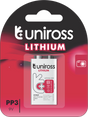 Uniross Lithium 9V Battery (PP3,6AM6,6LR61,6LF22,MN1604)