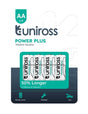 Uniross Alkaline AA Power Plus Batteries 4 Pcs (New)