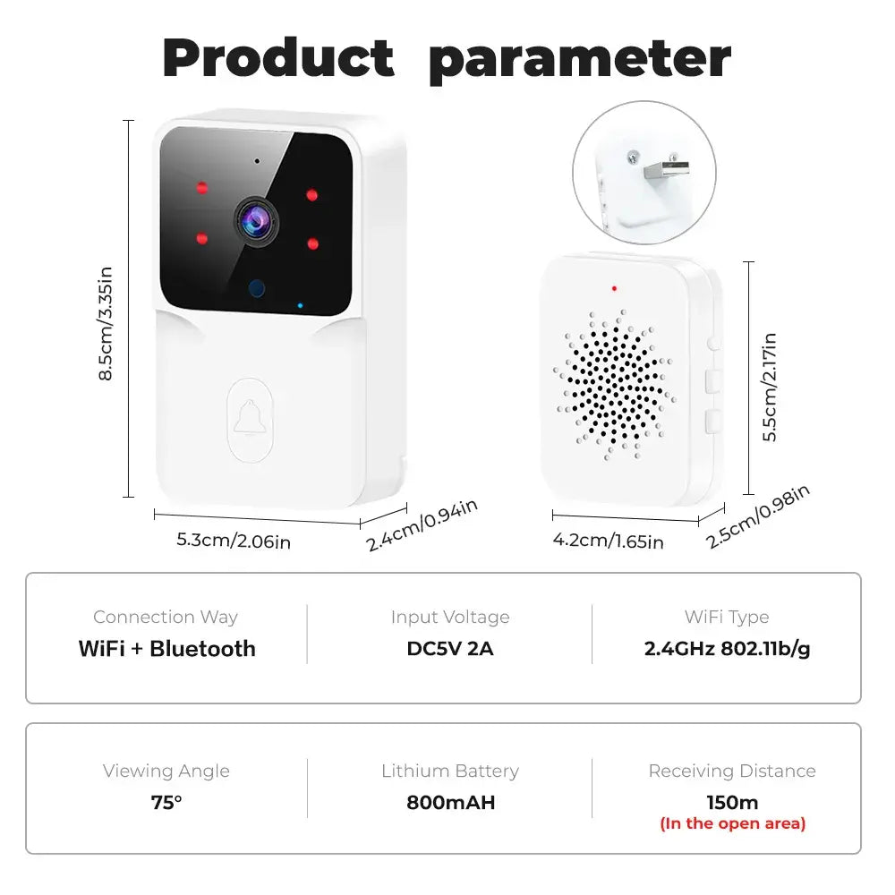 Wifi Video Doorbell - Smartphone Control