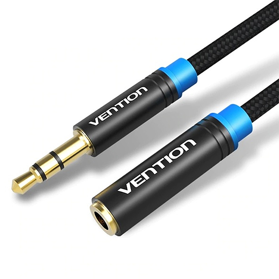 Vention AUDIO 3.5mm M-F Extension Cable Metal 3.0m VAB-B06-B300-M