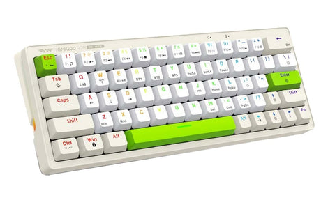 Armaggeddon GMK-100 Tri-Mode (2.4GHz+BT+USB-C) Mechanical Gaming Keyboard 63 Keys Linear (Red) Spring White