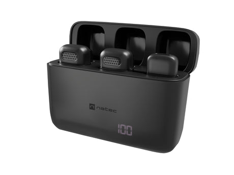 Natec Wireless Wearable Microphones for Contect Creators USB-C HOPPER LAVALIER (2 PIECES)