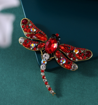 Vintage Dragonfly Brooch Scarf Clip Fashion Accessory