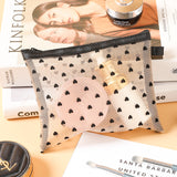 New Ins Heart Velvet Makeup Bag for Girls (Large Capacity)