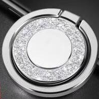 Phone Stand with Ring Holder and Powder Brush Accessory