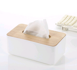 Natural Oak Tissue Box - Creative Desktop Organizer