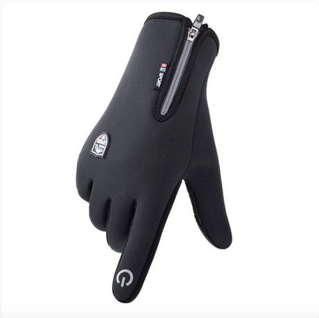 Touch Screen Leather Velvet Cycling Gloves