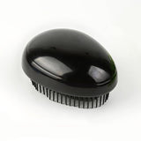 Smooth Black Plastic Egg Massage Hair Comb