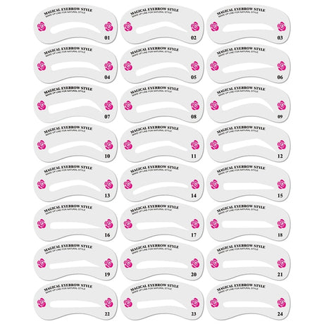 12Styles Reusable DIY Eyebrow Stencil Set