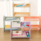 Double-Layer Folding Storage Rack for Office and Home