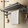 Bathroom Storage Rack - No Punching Space Aluminum Towel Holder
